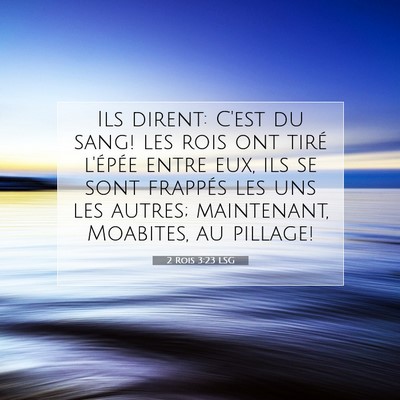 2 Rois 3:23 LSG Image du verset biblique