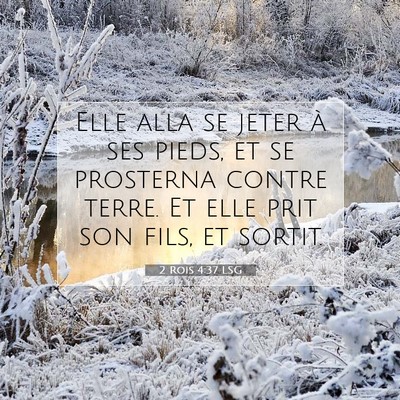 2 Rois 4:37 Verset biblique expliqué