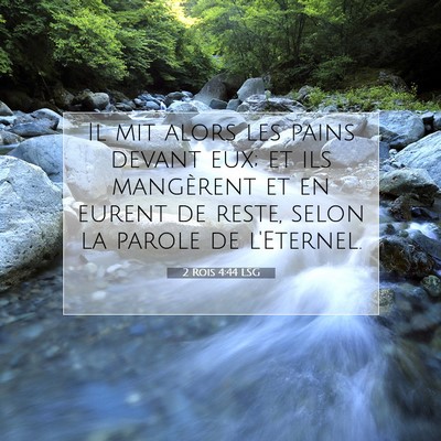 2 Rois 4:44 Verset biblique expliqué