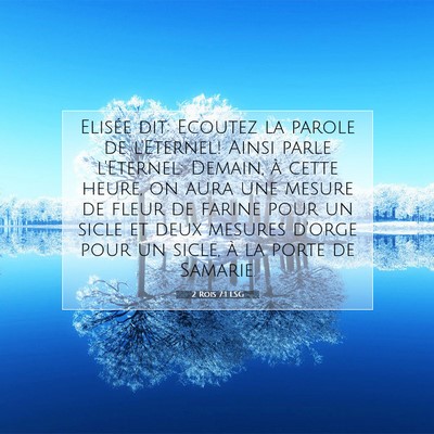 2 Rois 7:1 LSG Image du verset biblique