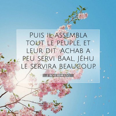 2 Rois 10:18 Verset biblique expliqué