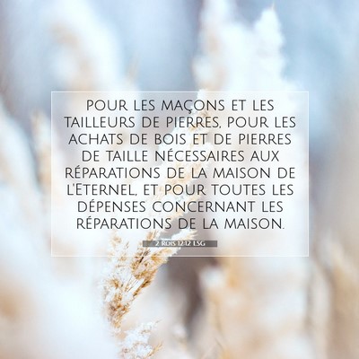 2 Rois 12:12 Verset biblique expliqué