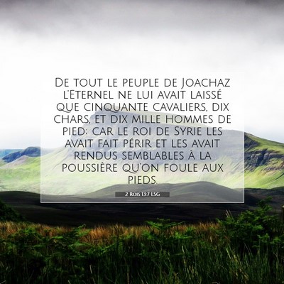 2 Rois 13:7 Verset biblique expliqué