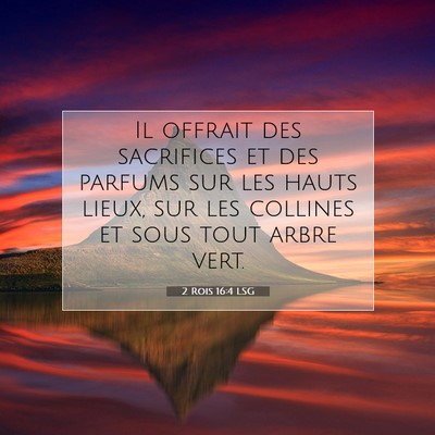 2 Rois 16:4 Verset biblique expliqué