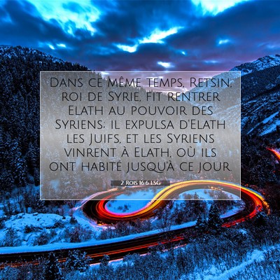 2 Rois 16:6 Verset biblique expliqué