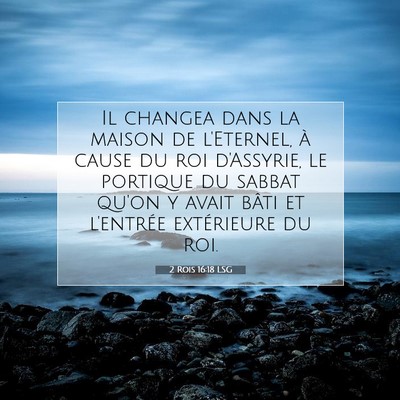 2 Rois 16:18 Verset biblique expliqué