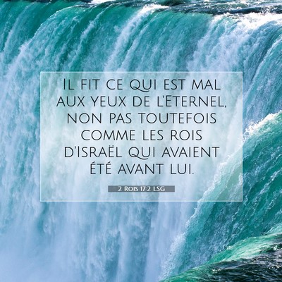 2 Rois 17:2 LSG Image du verset biblique