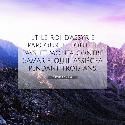 2 Rois 17:5 Verset biblique expliqué