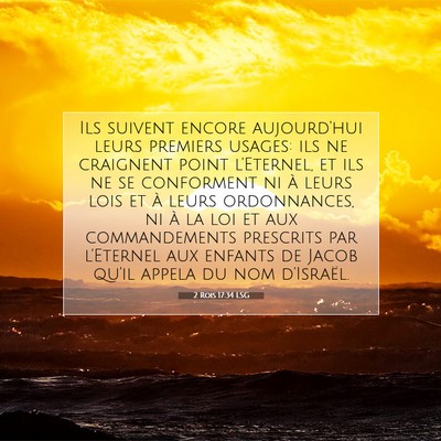 2 Rois 17:34 Verset biblique expliqué