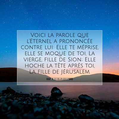 2 Rois 19:21 LSG Image du verset biblique