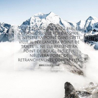 2 Rois 19:32 LSG Image du verset biblique