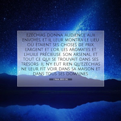 2 Rois 20:13 LSG Image du verset biblique