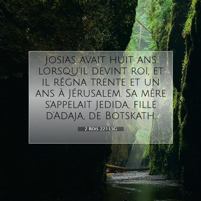 2 Rois 22:1 LSG Image du verset biblique