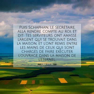 2 Rois 22:9 Verset biblique expliqué