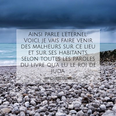 2 Rois 22:16 Verset biblique expliqué