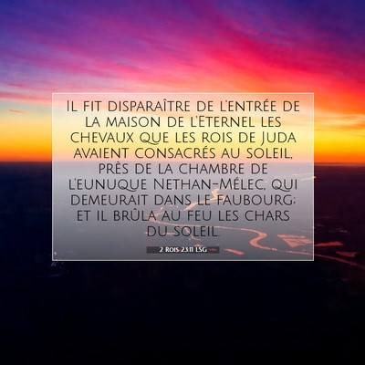 2 Rois 23:11 Verset biblique expliqué