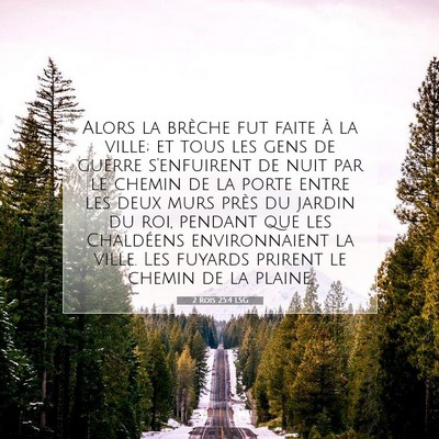 2 Rois 25:4 LSG Image du verset biblique