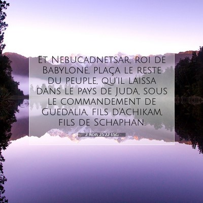 2 Rois 25:22 LSG Image du verset biblique