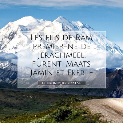 1 Chroniques 2:27 Verset biblique expliqué