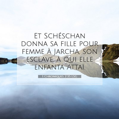 1 Chroniques 2:35 Verset biblique expliqué