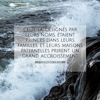 1 Chroniques 4:38 LSG Image du verset biblique