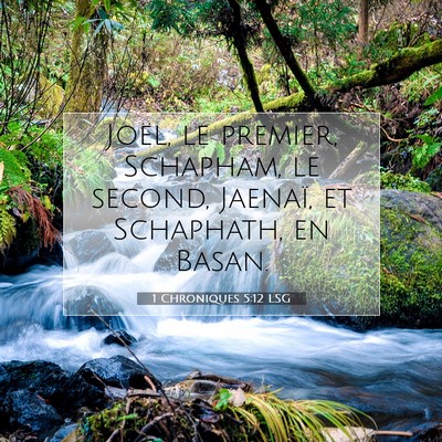 1 Chroniques 5:12 Verset biblique expliqué