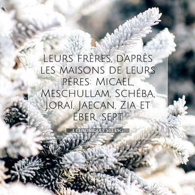 1 Chroniques 5:13 Verset biblique expliqué