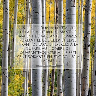 1 Chroniques 5:18 LSG Image du verset biblique