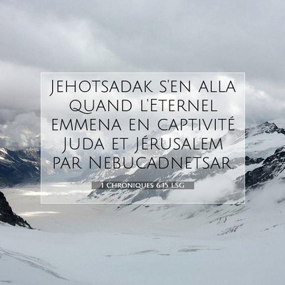 1 Chroniques 6:15 Verset biblique expliqué