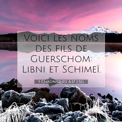 1 Chroniques 6:17 LSG Image du verset biblique