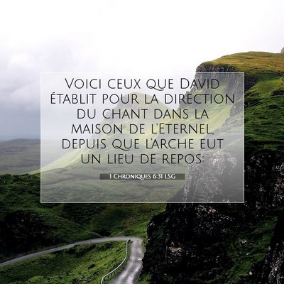 1 Chroniques 6:31 LSG Image du verset biblique