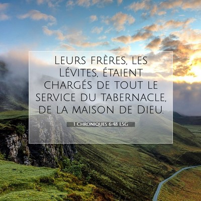 1 Chroniques 6:48 LSG Image du verset biblique