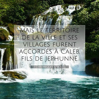 1 Chroniques 6:56 LSG Image du verset biblique