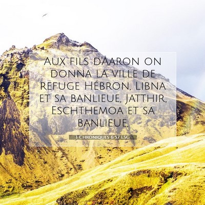 1 Chroniques 6:57 LSG Image du verset biblique