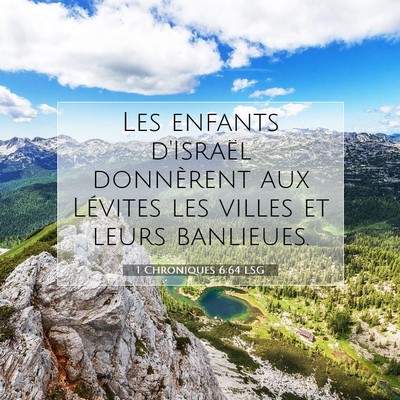 1 Chroniques 6:64 Verset biblique expliqué