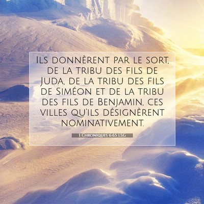 1 Chroniques 6:65 LSG Image du verset biblique