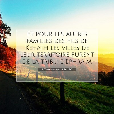 1 Chroniques 6:66 LSG Image du verset biblique