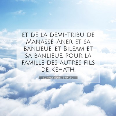 1 Chroniques 6:70 LSG Image du verset biblique