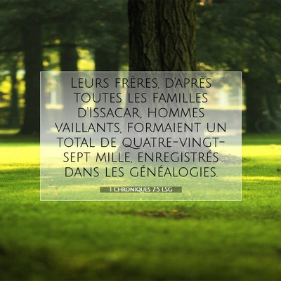 1 Chroniques 7:5 Verset biblique expliqué