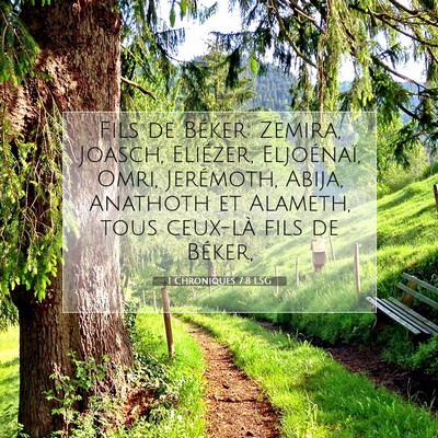 1 Chroniques 7:8 Verset biblique expliqué