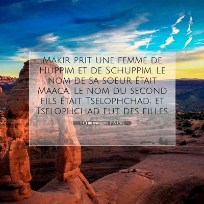 1 Chroniques 7:15 Verset biblique expliqué