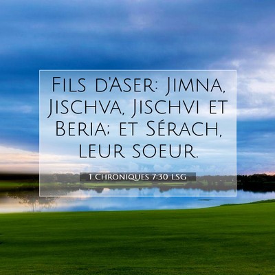 1 Chroniques 7:30 LSG Image du verset biblique