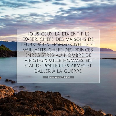 1 Chroniques 7:40 Verset biblique expliqué