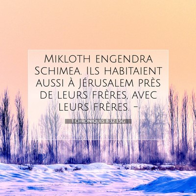 1 Chroniques 8:32 Verset biblique expliqué