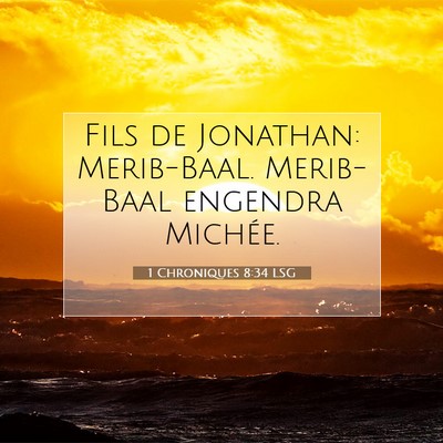 1 Chroniques 8:34 Verset biblique expliqué