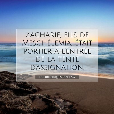 1 Chroniques 9:21 LSG Image du verset biblique