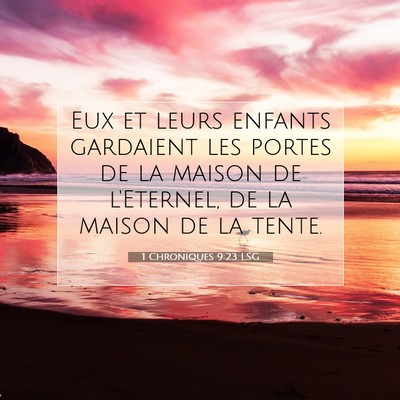 1 Chroniques 9:23 Verset biblique expliqué