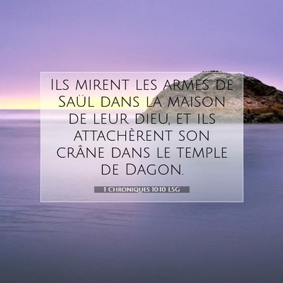 1 Chroniques 10:10 LSG Image du verset biblique