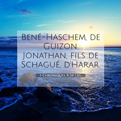 1 Chroniques 11:34 Verset biblique expliqué