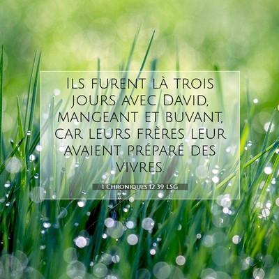 1 Chroniques 12:39 Verset biblique expliqué